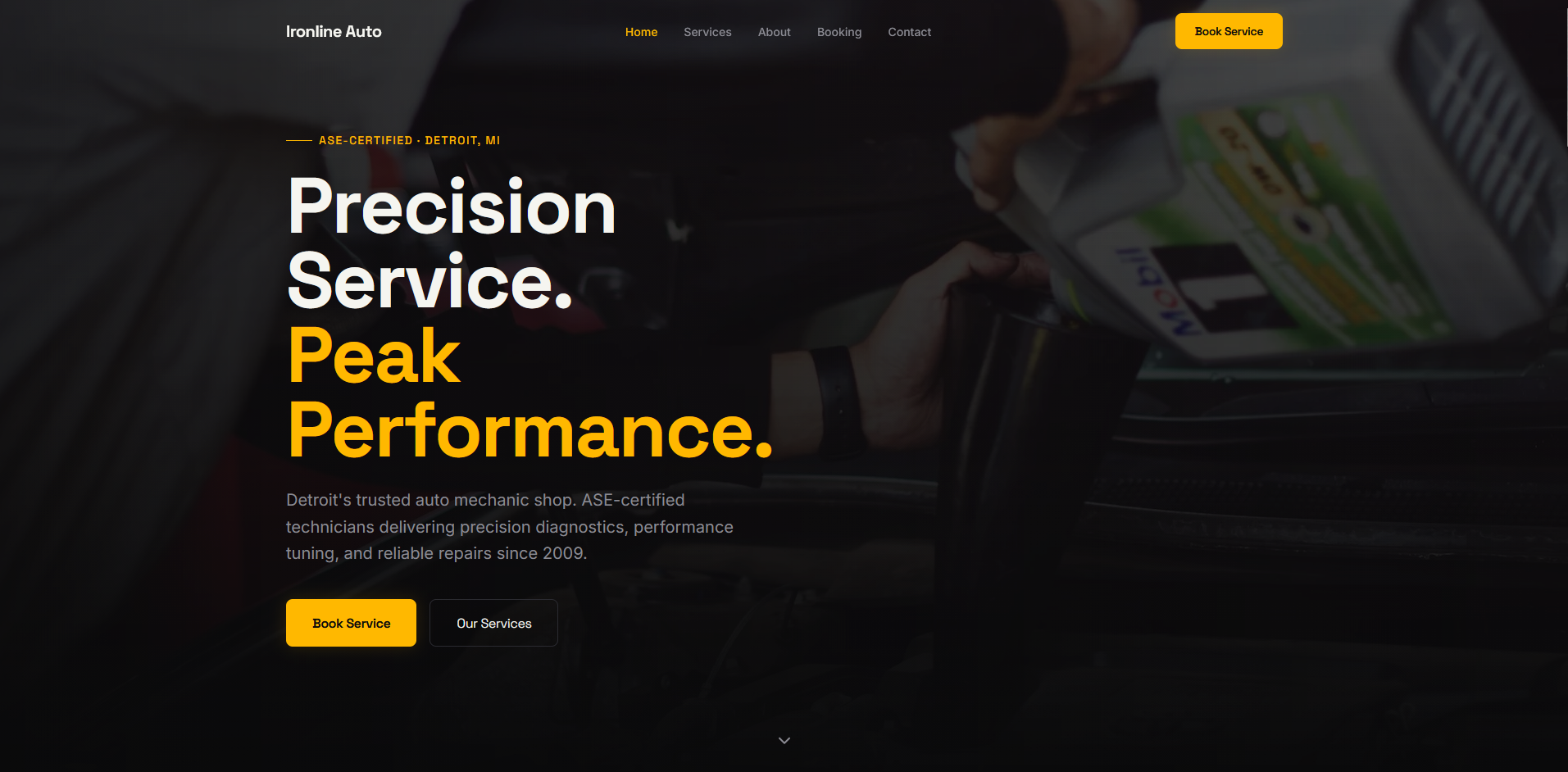 Ironline Auto project screenshot